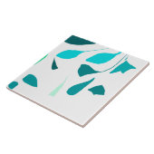 Mint sprig keramische Tegel Tegeltje (Zijkant)