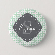 Mint Square Chain Pattern Gray Monogram