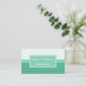 Mint Stippen Cosmetoloog Visitekaartje (Staand voorkant)