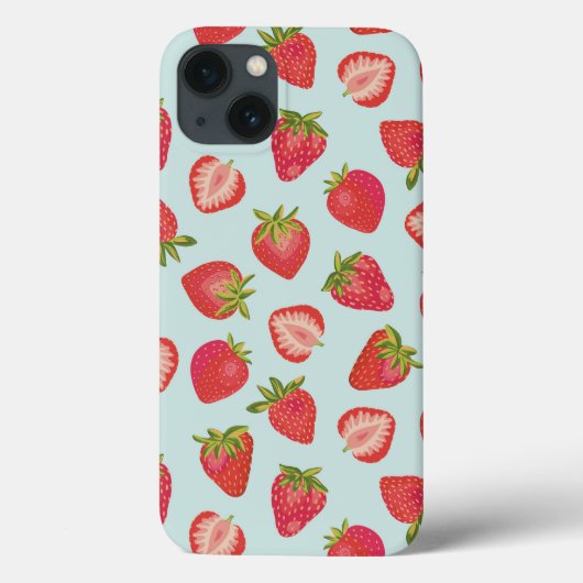 Mint Strawberry iPhone Case (Achterkant)