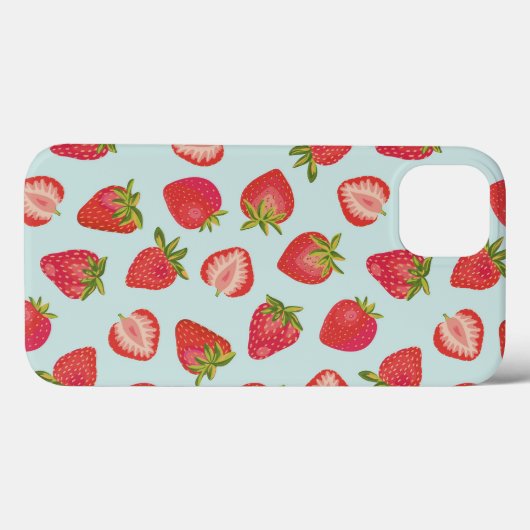 Mint Strawberry iPhone Case (Achterkant (horizontaal))