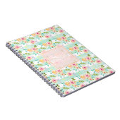 Mint strepen Floral Chic Notitieboek (Rechterzijde)