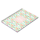Mint strepen Floral Chic Notitieboek (Linkerzijde)