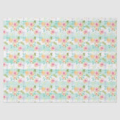 Mint strepen Floral Chic Tissuepapier (Voorkant)
