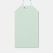Mint strepen schattig konijnengeschenk label cadeaulabel (Achterkant)