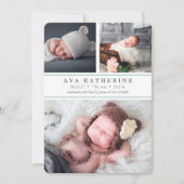 Mint Stripe | Aankondiging van de geboorte van een (Voorkant)