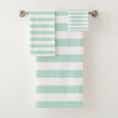Mint Stripe Bad Handdoek (Insitu)