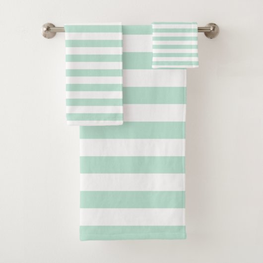 Mint Stripe Bad Handdoek (Insitu)