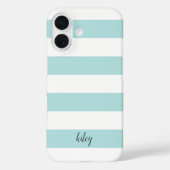 Mint Stripe persoonlijk Case-Mate iPhone Case (Achterkant)