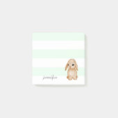 Mint Stripes Bunny Post-it® notes (Voorkant)