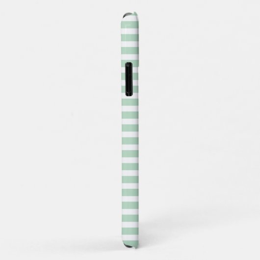 Mint Stripes Coral Monogram Case-Mate iPhone Case (Achterkant/rechts)