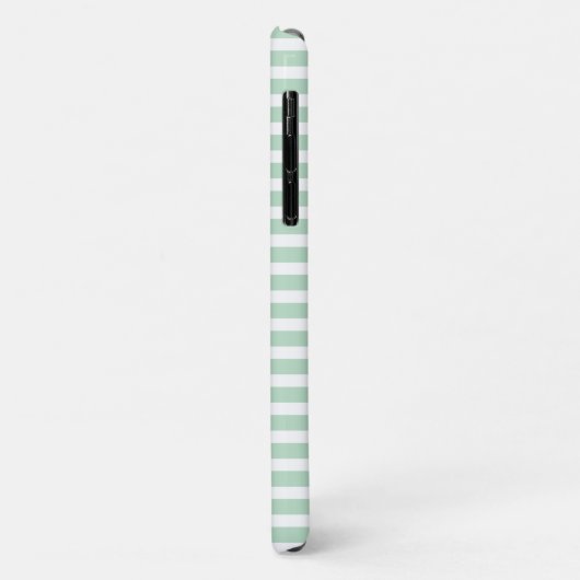 Mint Stripes Coral Monogram Case-Mate iPhone Case (Achterkant/links)