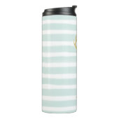 Mint Stripes en Gold Deer Head Thermosbeker (Gedraaid links)
