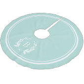 Mint Stripes en Wreath Monogram Boom Rok Kerstboom Rok (Gekanteld)