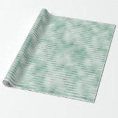 Mint Stripes Glam Glitz Cadeaupapier (Uitgerold)