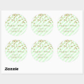 Mint Stripes Goud Confetti Bruiloft Favor Labels (Vel)