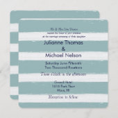 Mint Stripes nautische anker bruiloft Kaart (Voorkant / Achterkant)