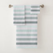 Mint Stripes Ombre Bad Handdoek (Insitu)