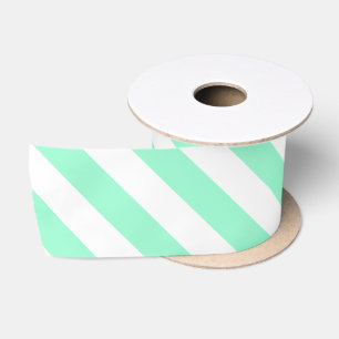Mint Stripes Satijnen Lint