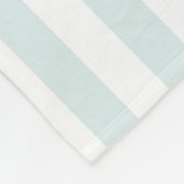 Mint Stripes Waterverf Flowers Faux Gold Monogram Fleece Deken (Hoek)