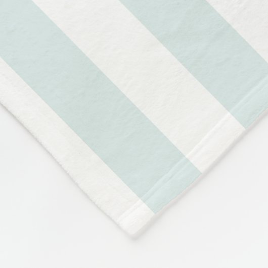 Mint Stripes Waterverf Flowers Faux Gold Monogram Fleece Deken (Hoek)