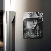 Mint Stylish Script Afstuderen Announounounge Foto Magneet