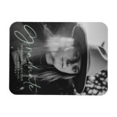 Mint Stylish Script Afstuderen Announounounge Foto Magneet (Horizontaal)