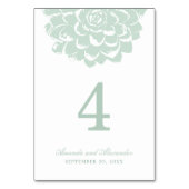 Mint succulent. Moderne cactus bruiloft. Floral Kaart (Achterkant)