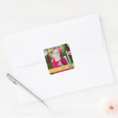 Mint Sweet Cherry Cupcake Foto Verjaardag Sticker (Envelop)