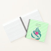 Mint Swirl Ice Cream Striped Holiday Journal Notitieboek (Binnen)