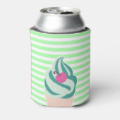 Mint Swirl Ice Cream Striped Persoonlijk Blikjeskoeler (Blikje Achterkant)