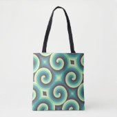 Mint Swirl Mosaic Tote Bag (Voorkant)