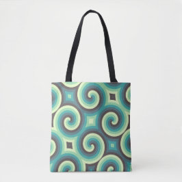 Mint Swirl Mosaic Tote Bag