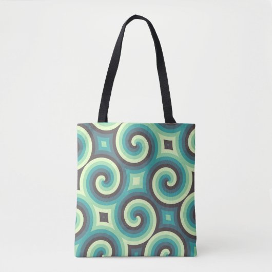 Mint Swirl Mosaic Tote Bag (Voorkant)