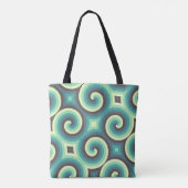 Mint Swirl Mosaic Tote Bag (Achterkant)