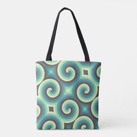 Mint Swirl Mosaic Tote Bag (Achterkant)