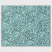 Mint-Swirl-omslagpapier Cadeaupapier (Vlak)