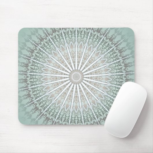 Mint Taupe Mandala Muismat (Met muis)