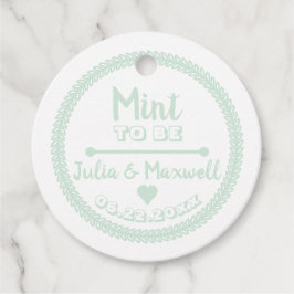 Mint te zijn citaat - Mint Green foto bruiloft Bedankjes Labels