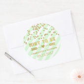 Mint te zijn gouden Confetti bruiloft gunst Labels (Envelop)