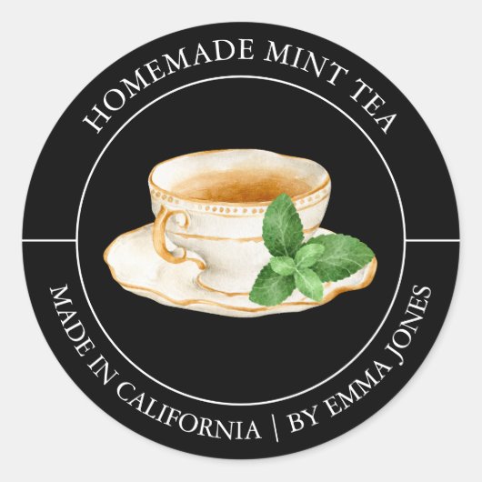 Mint Tea Modern label (Voorkant)