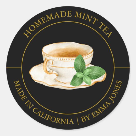 Mint Tea Modern label (Voorkant)