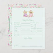 Mint Tea Party Baby shower Predictions and Advice (Voorkant / Achterkant)