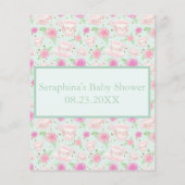 Mint Tea Party Baby shower Predictions and Advice (Achterkant)