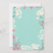 Mint Tea Party Bridal Shower Invitation Kaart (Achterkant)