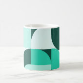 Mint Teal Geometric Composition Koffiemok (Center)