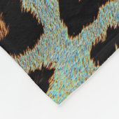 Mint Tease me blauwgroen lade van de luipaard Fleece Deken (Hoek)