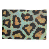 Mint Tease me blauwgroen loods hoesjes van luipaar Kussensloop (Achterkant-Links)