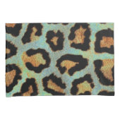 Mint Tease me blauwgroen loods hoesjes van luipaar Kussensloop (Voorkant-Rechts)