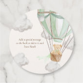 Mint Teddy Bear Bedankt Beary eerste verjaardag Bedankjes Labels (Achterkant)